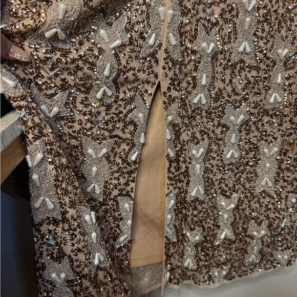 NWT Mac Duggal Vintage style Copper midi dress 93764 Size 14 - Picture 14 of 15